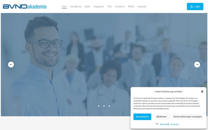 Screenshot of bvnd-akademie.de