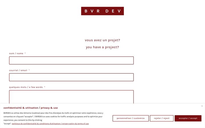 Screenshot of bvrdev.ca