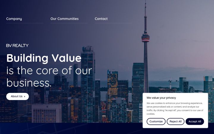 Screenshot of bvrealty.com