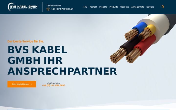 Screenshot του bvs-kabel.de