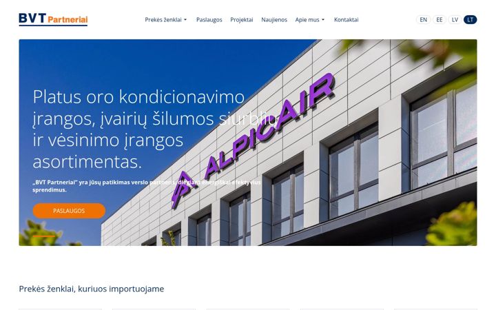 Ekraanipilt saidist bvtpartneriai.lt