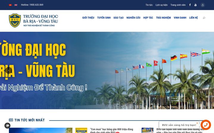 Captura de pantalla de bvu.edu.vn