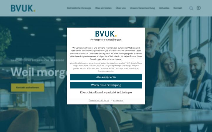 Screenshot του bvuk.de
