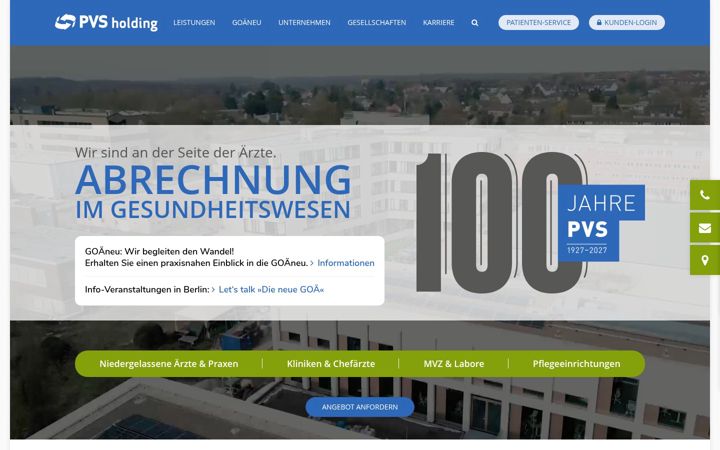 Screenshot of bvvg-ev.de