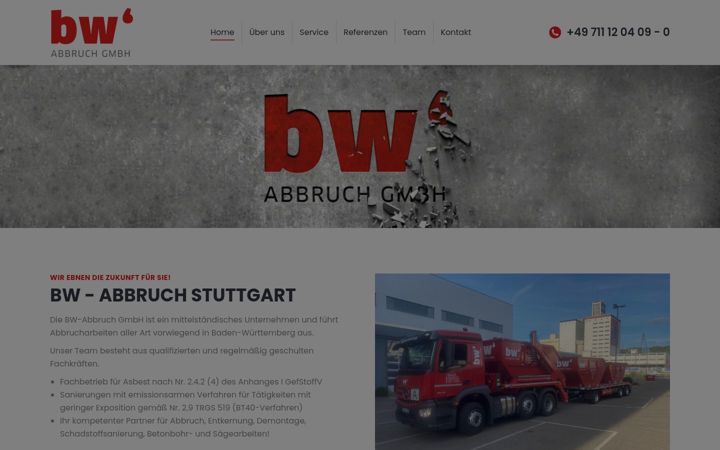 Skjámynd af bw-abbruch.de