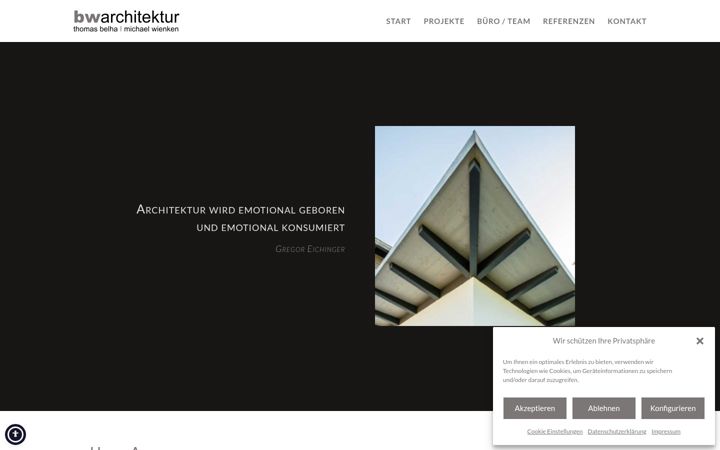 Snimka zaslona za bw-architektur.de