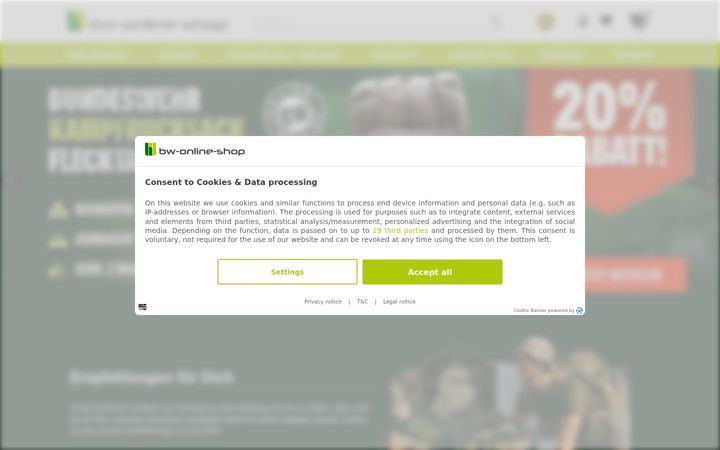 Screenshot of bw-online-shop.com