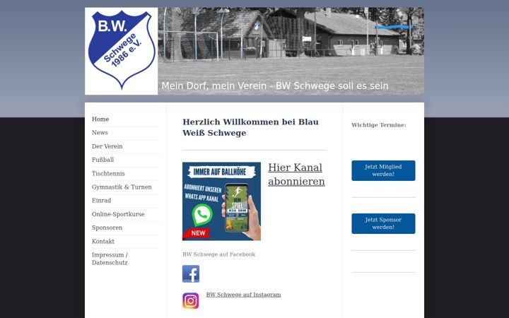 Screenshot of bw-schwege.de