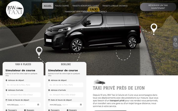 Zrzut ekranu bw-taxi.fr