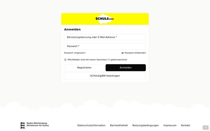 Screenshot of bw.schule