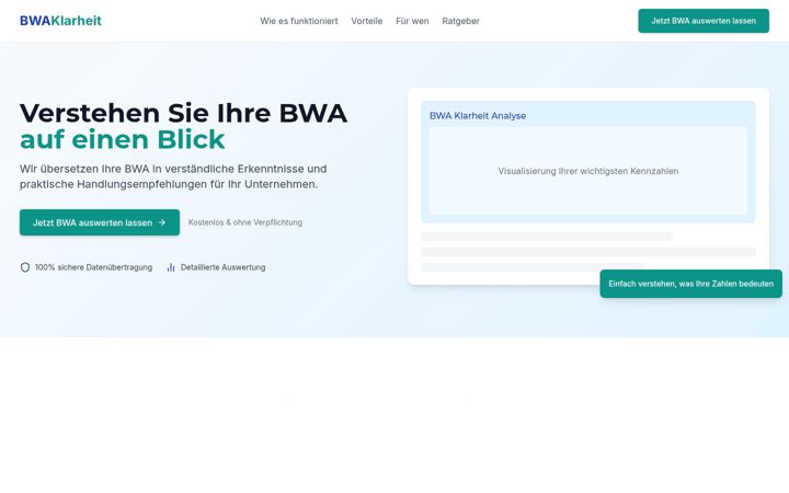Screenshot of bwa-klarheit.de
