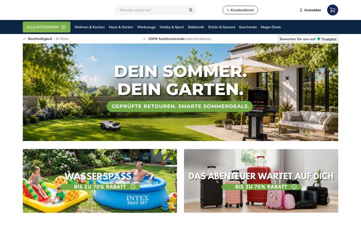 Screenshot of bwareshop.de