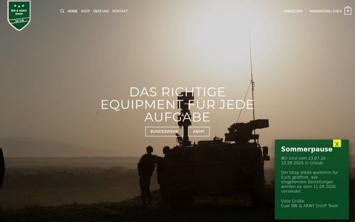 Screenshot of bwarmyshop50nb.de