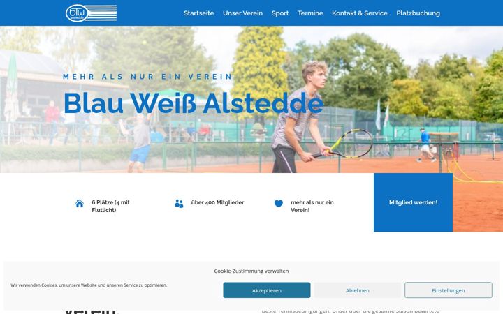 Screenshot of bwatennis.de