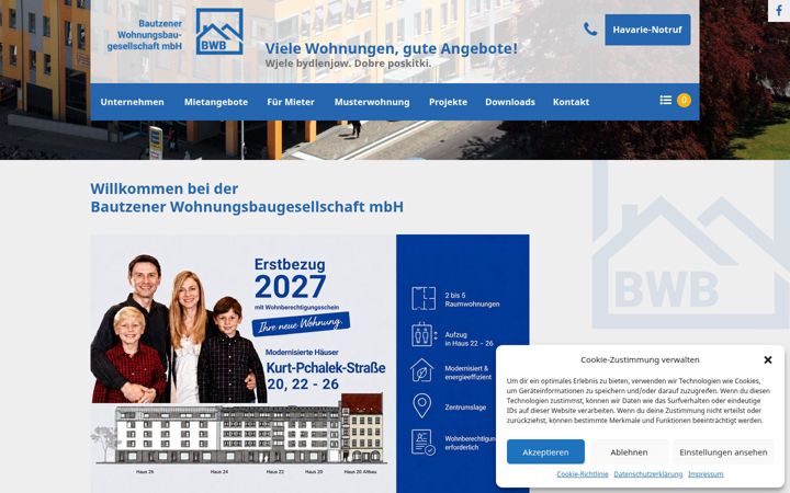 Screenshot του bwb-bautzen.de