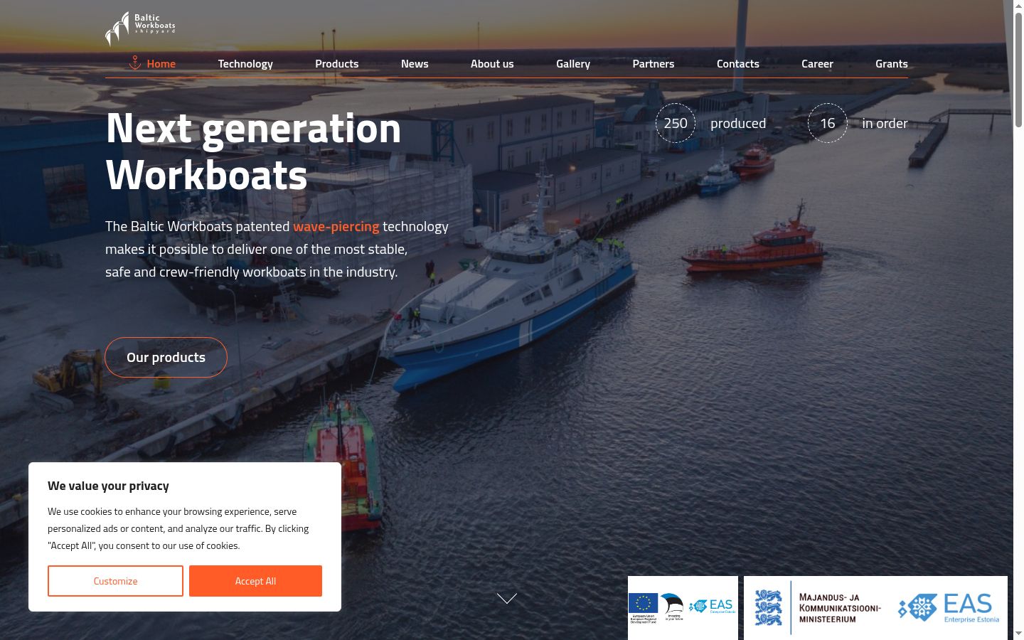 Screenshot of the consent banner shown before any interaction