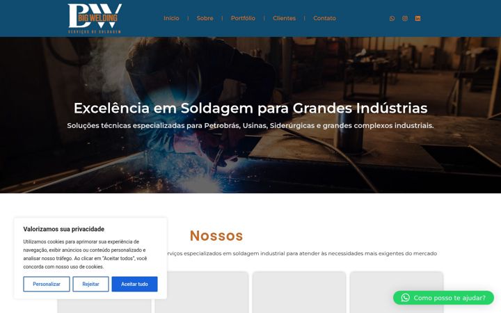 Screenshot von bwbigwelding.com.br