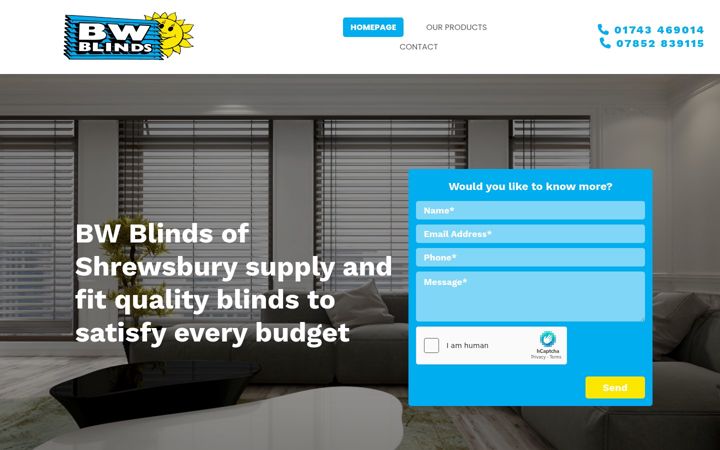 Screenshot of bwblind.co.uk