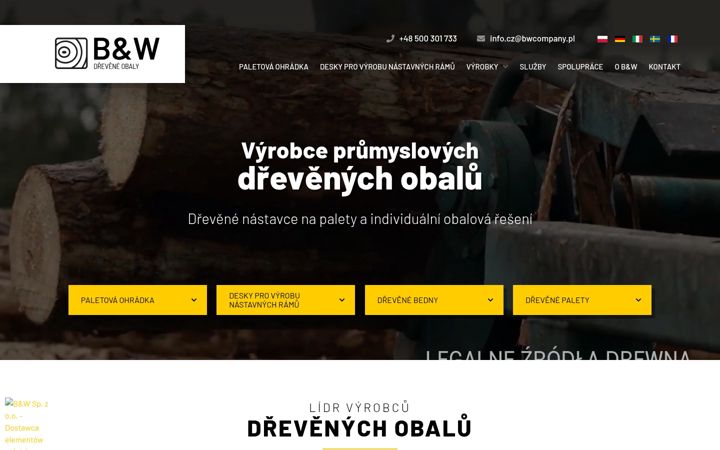 Screenshot of bwcompany.cz