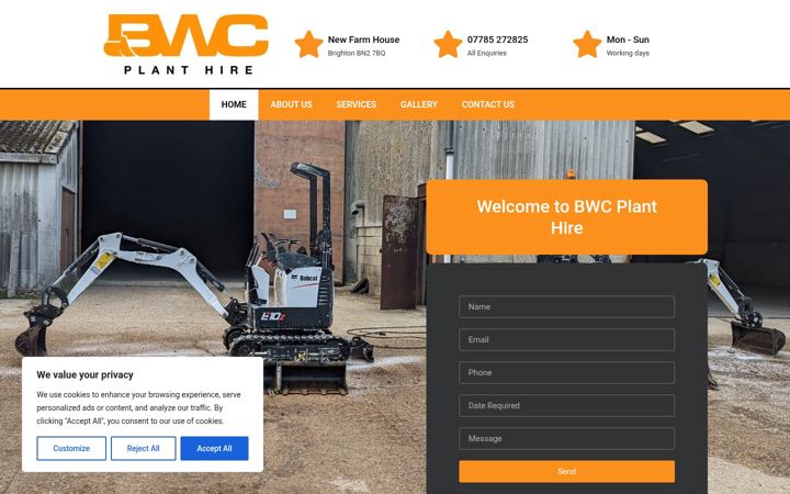 Screenshot of bwcplanthire.com