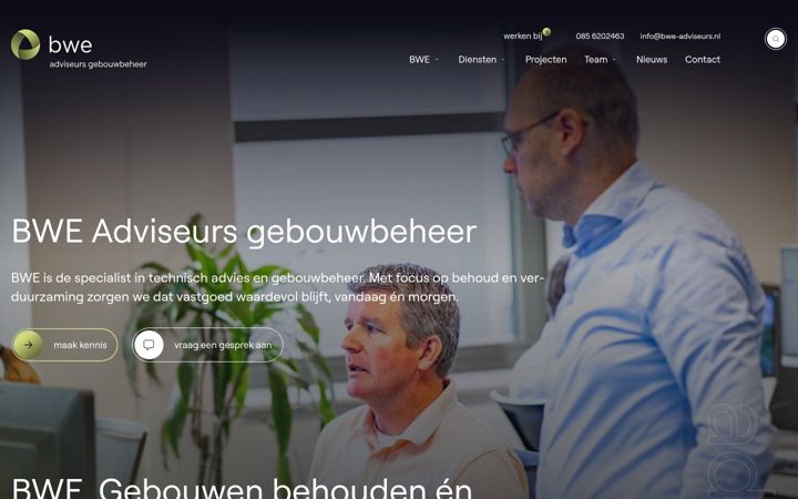 Képernyőkép: bwe-adviseurs.nl