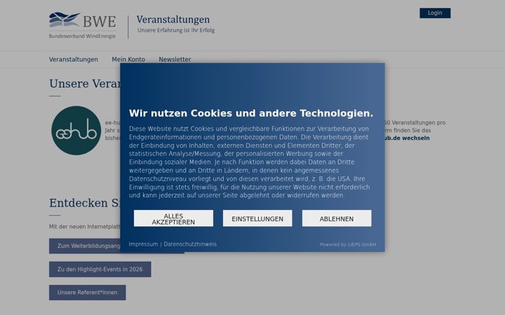 Screenshot of bwe-seminare.de