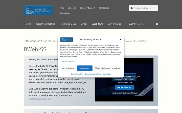 Screenshot of bweb-ssl.de