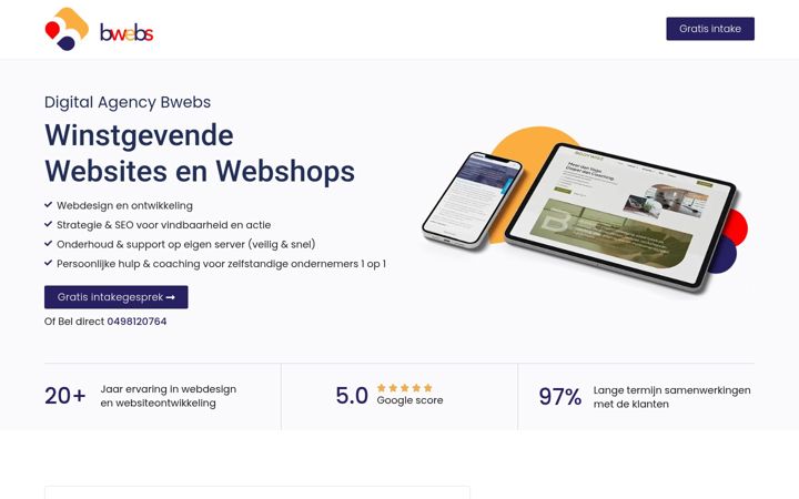 Screenshot of bwebs.be