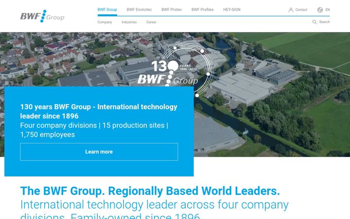 Screenshot of bwf-group.com