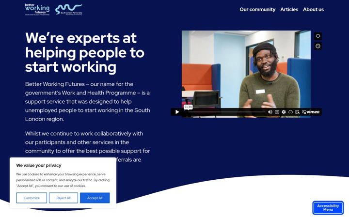 Screenshot of bwfsouthlondon.co.uk