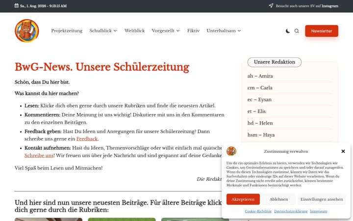 Screenshot of bwg-news.de