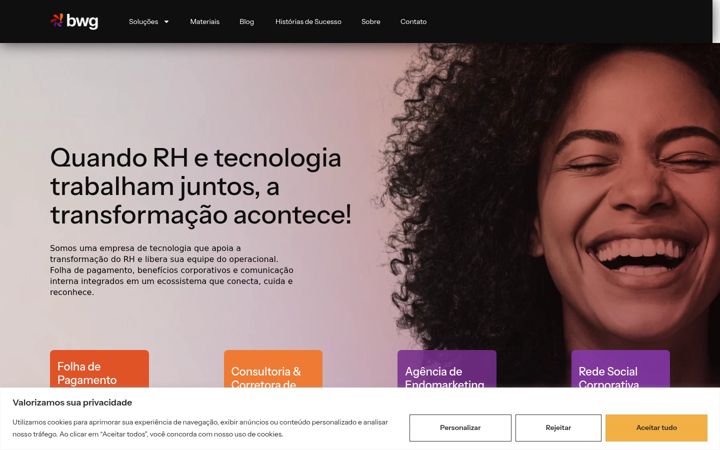 Screenshot of bwg.com.br