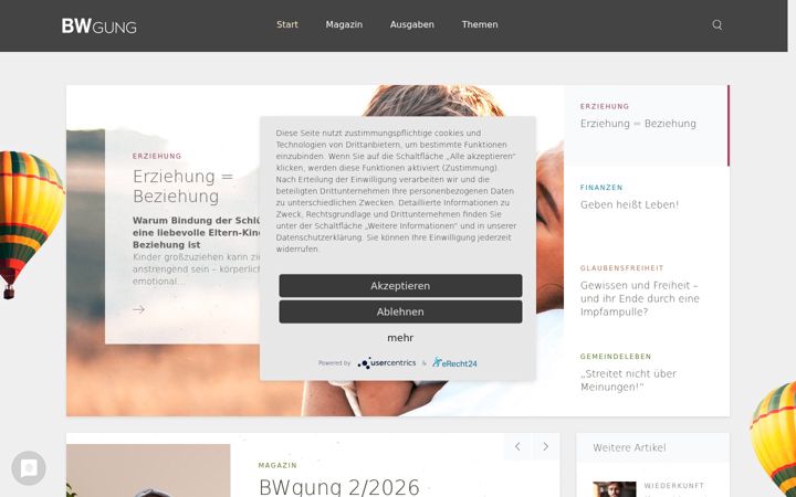 Screenshot of bwgung.de