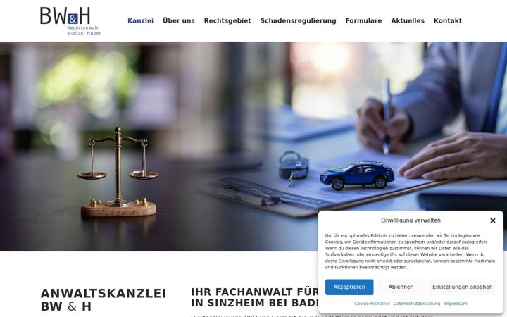 Screenshot of bwh-kanzlei.de