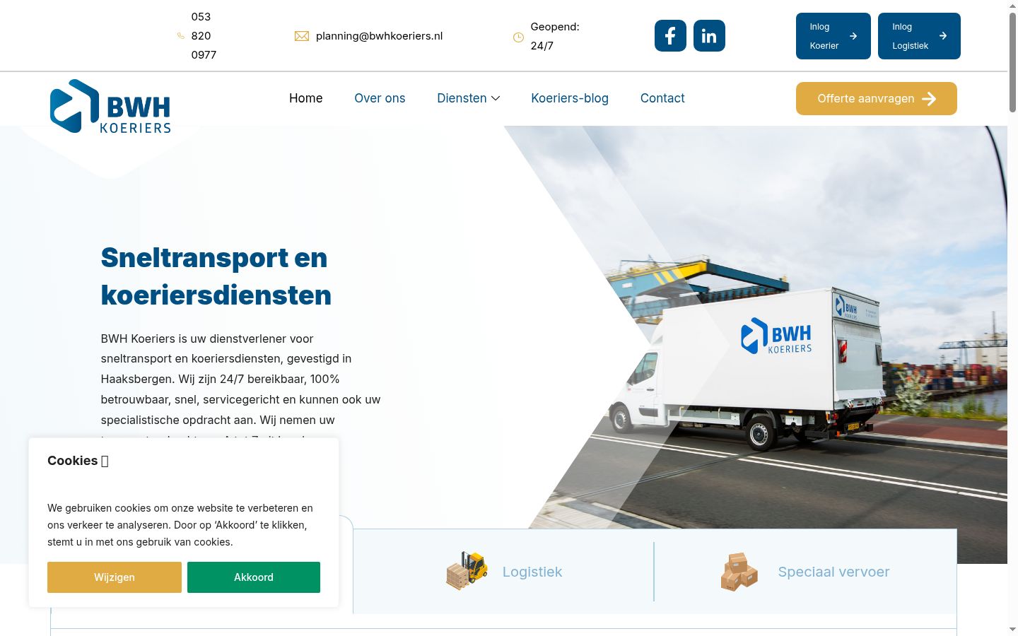 Screenshot van de toestemmingsbanner zoals getoond vóór enige interactie