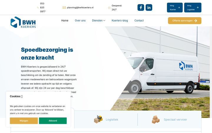 Képernyőkép: bwhkoeriers.nl