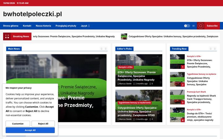 Screenshot of bwhotelpoleczki.pl