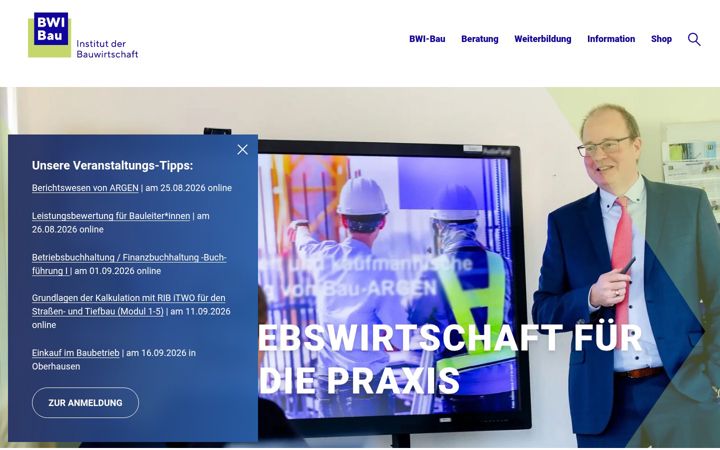 Screenshot του bwi-bau.de