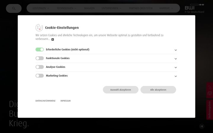 Screenshot of bwi.de