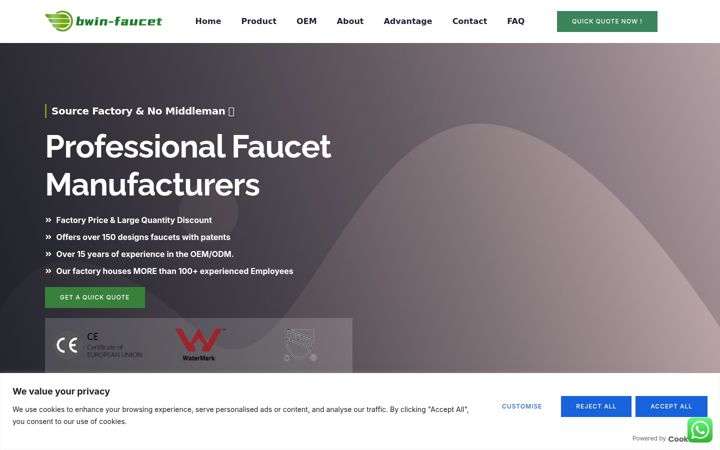 Screenshot of bwinfaucet.com
