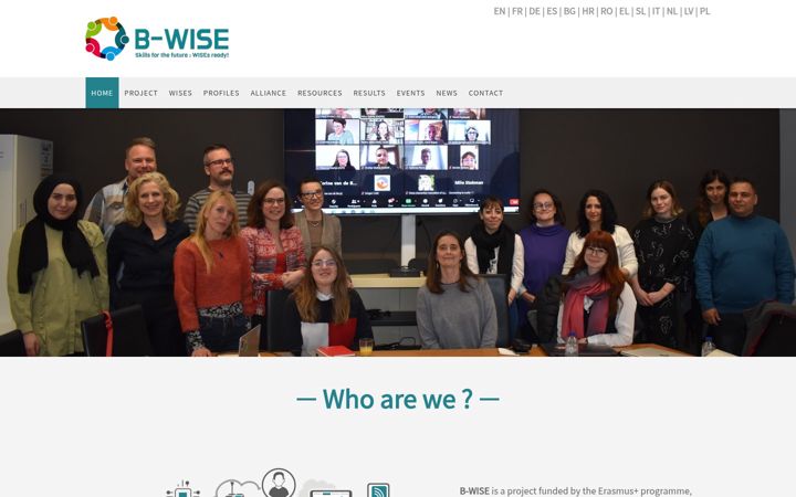 Screenshot of bwiseproject.eu