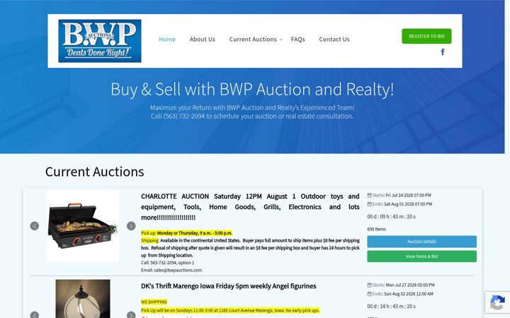 Screenshot of bwpsales.com