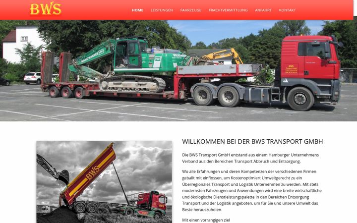 Screenshot of bws-transport.de