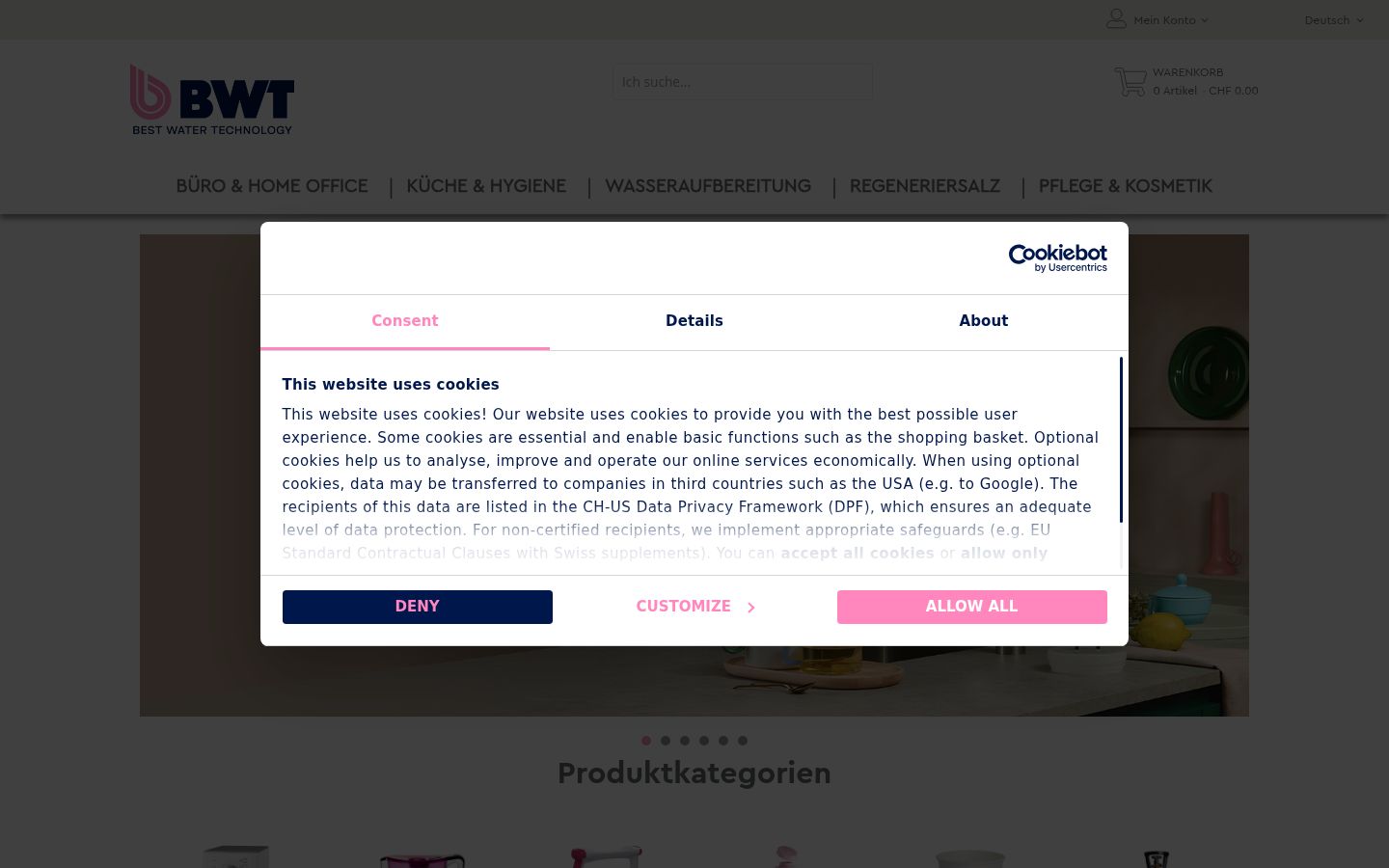 Kuvakaappaus suostumusbannerista, joka näytettiin ennen mitään vuorovaikutusta