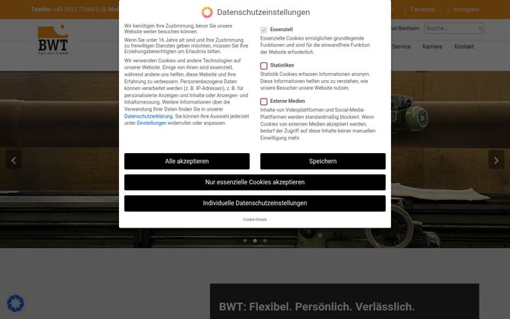 Screenshot του bwt-spitzer.de