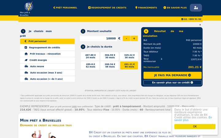 Screenshot of bx-credit.be