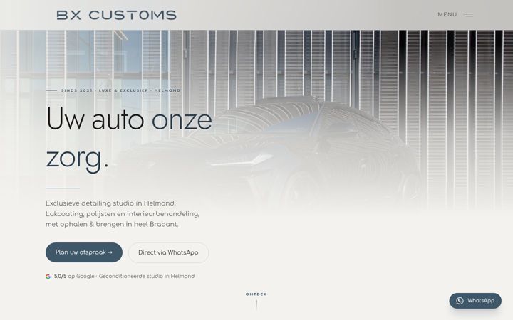 Screenshot of bxcustoms.nl