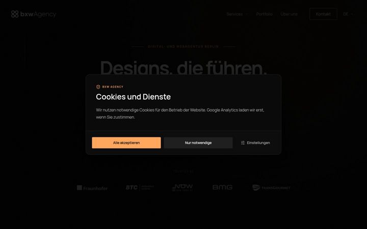 Screenshot of bxw-agency.com
