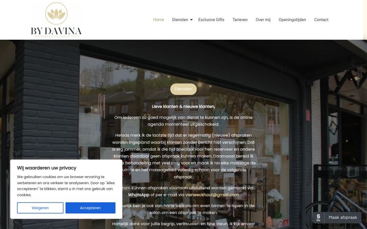 Screenshot of by-davina.nl
