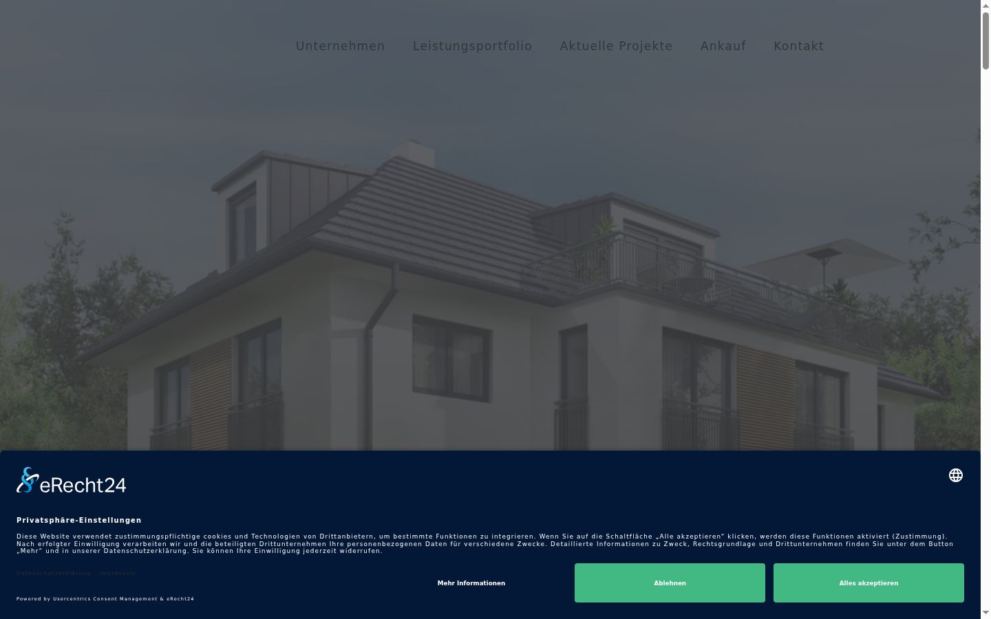 Screenshot del banner di consenso mostrato prima di qualsiasi interazione